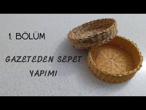 Gazeteden sepet yapımı  (bölüm 1) 🧺