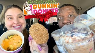 Trying DUNKIN' DONUTS New HOLIDAY MENU!