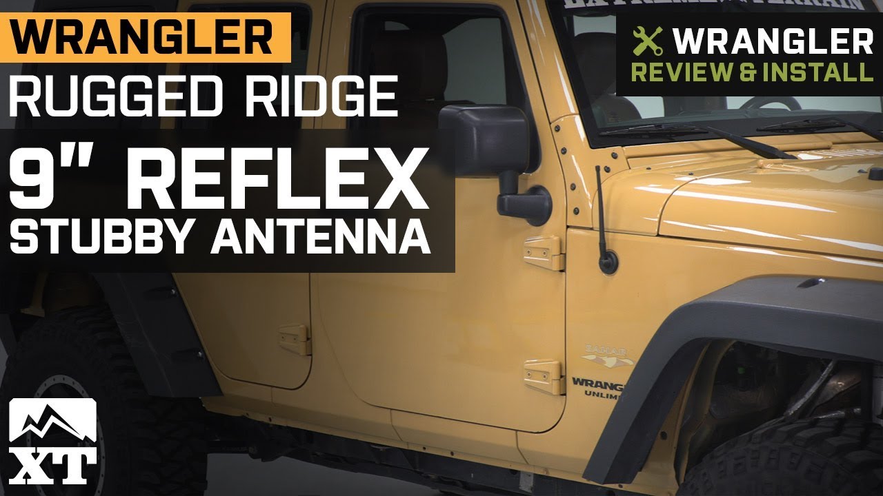 Rugged Ridge Jeep Wrangler Reflex Stubby Antenna; 9-Inch  (97-23 Jeep  Wrangler TJ, JK & JL) - Free Shipping