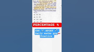 🔥 KILLER Percentage PYQ Tricks for CDS Maths | UPSC CDS Previous Year Questions Solved in SECONDS