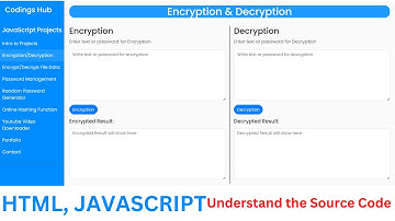 Encryption & Decryption in JavaScript || Project of JavaScript || HTML Bootstrap & JavaScript #2023