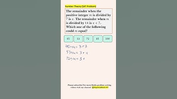 Number Theory/ SAT Problems #satmathproblems