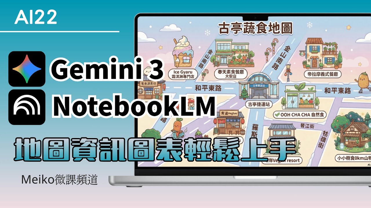 AI22 | 【超炸裂】Gemini 3 & NotebookLM 直接生成高質感中文