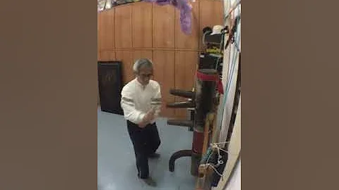 Sifu Michael Tang at Weng Chun Wooden Dummy