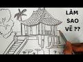 Vẽ Chùa Một Cột bằng bút chì - How to draw One Pillar Pagoda