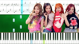 BLACKPINK - Pretty Savage (Piano Tutorial With Sheets | Piano Instrumental | Piano Karaoke)