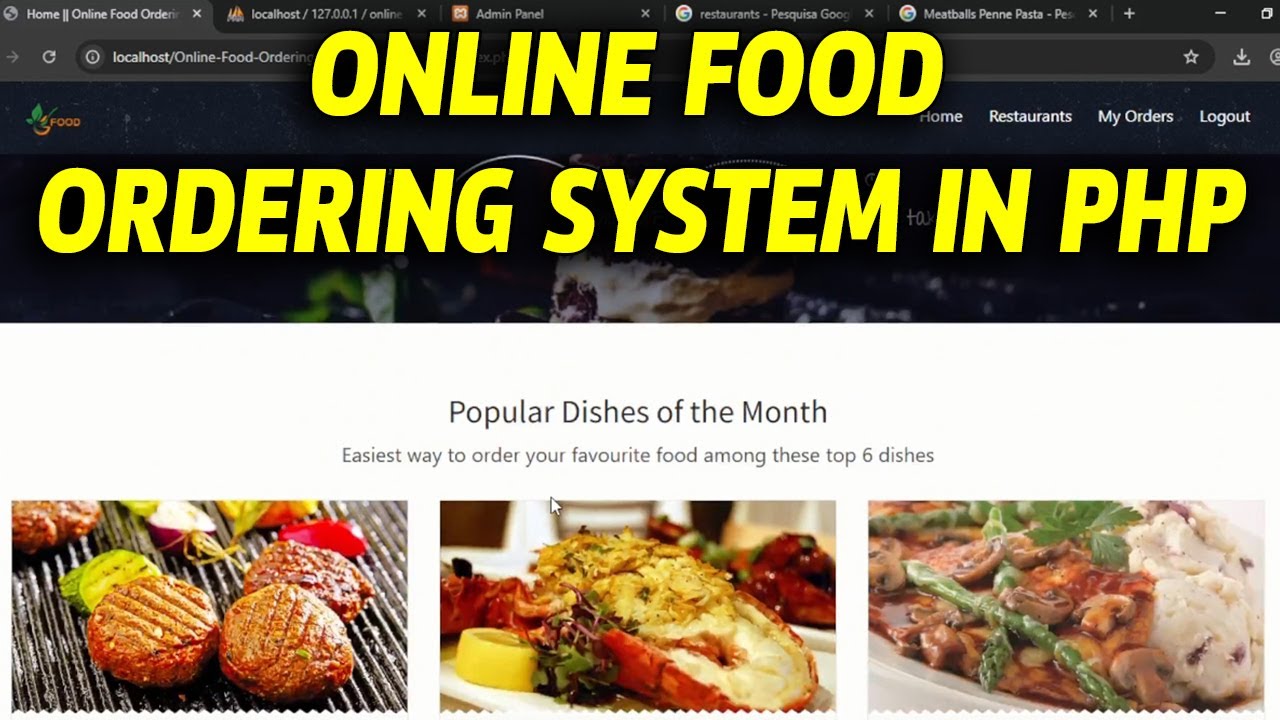 Online Food Ordering System in PHP - YouTube