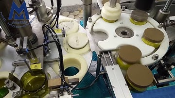 Mic auto facial cream jar filling capping machine with foil sealing function