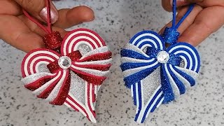 Decorazioni natalizie /DIY Christmas decor /glitter foam scheet crafts/Ornament tutorial اعمال يدويه