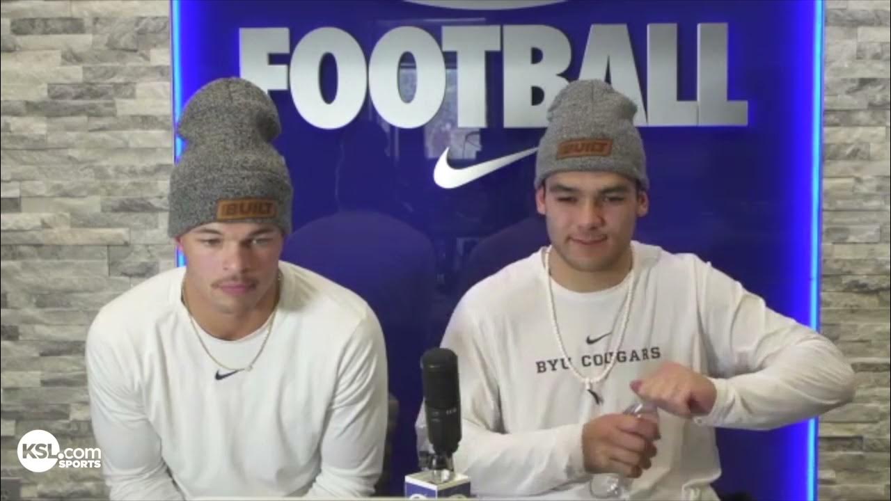 BYU QB Jaren Hall and WR Puka Nacua talk about Kalani Sitake's latest extension - YouTube