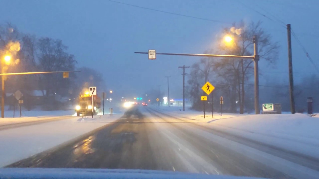Driving in Snow Storm - YouTube