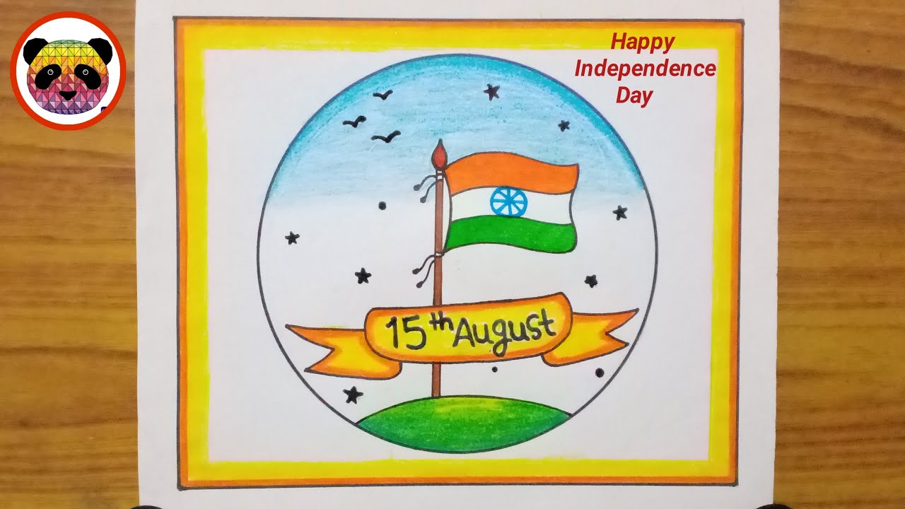 15 August drawing / Independence day drawing / Desh bhakti drawing 2022 /  Indian flag drawing | Independence day drawing, Easy drawings, Visual  communication