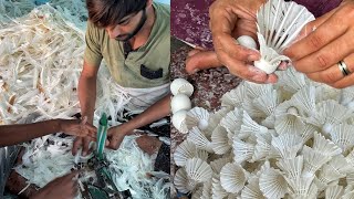 मुर्गियों से ऐसे बनती हैं शटलकॉक (चिड़िया)😱😱 Crazy Shuttlecock Making in India😳😳 Indian Factory