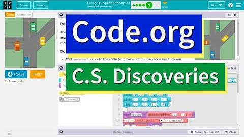 Code.org Lesson 9.4 B Sprite Properties | Tutorial with Answers | Practice B Rotation Property