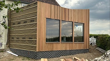 Cedar Cladding Time-Lapse | Satisfying Build Under Rolling Clouds