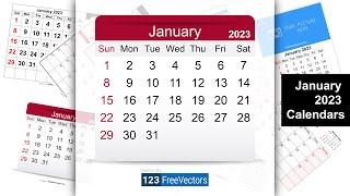 January 2023 Calendar | 123FreeVectors