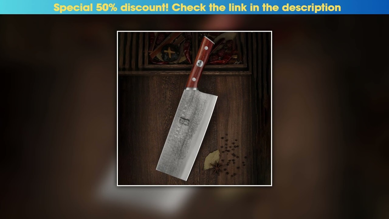 Today Only 8 Inch Slicing Knife DC53 Steel Blade Wood Handle Sharp Cleaver Handmade Longquan Kitche