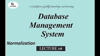 Normalization | DBMS | Lecture 6