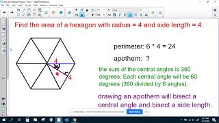 Area of a Regular Polygon Using Trig Functions