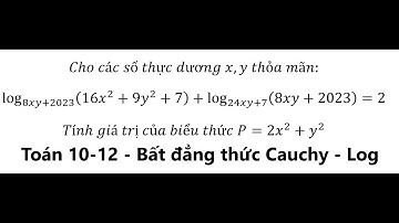 Toán 12: Cho các số thực dương x,y thỏa mãn:log_(8xy+2023)⁡(16x^2+9y^2+7)