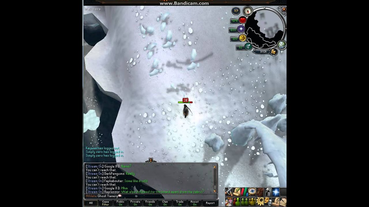 Runescape Flashback Doing Penguin Agility Course