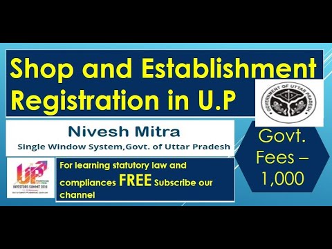 Shop & Establishment Registration | Uttar Pradesh | Live Demo | Government fees only INR 1,000