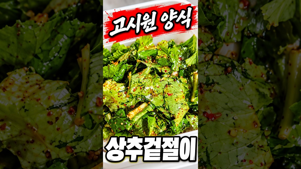 고시원식 상추 겉절이 레시피 숏폼 썸네일