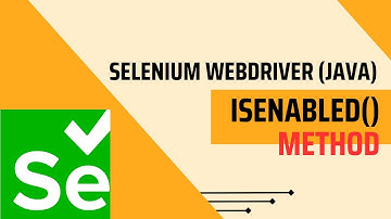 Selenium isEnabled() method in Java | FullStackSDET