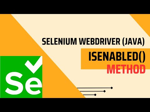 Selenium isEnabled() method in Java | FullStackSDET