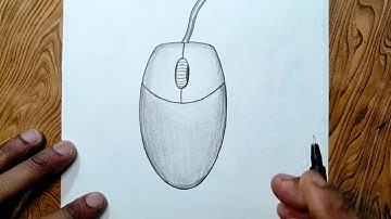 How to draw computer mouse step by step very easy/ Mouse drawing easily