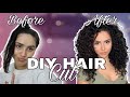 DIY Wolf Cut On Curly Hair | 2C 3A Curly hair | #DIYCURLYCUT