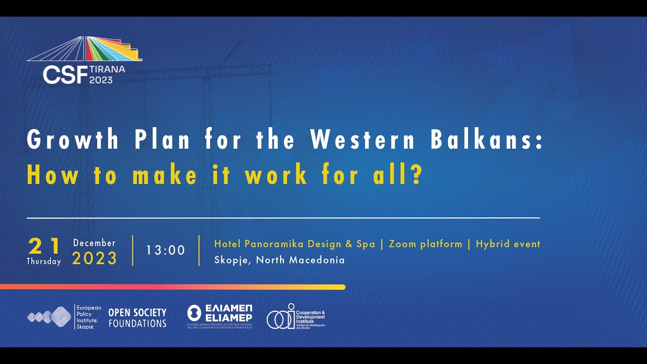 Growth Plan for the Western Balkans: How to make it work for all?