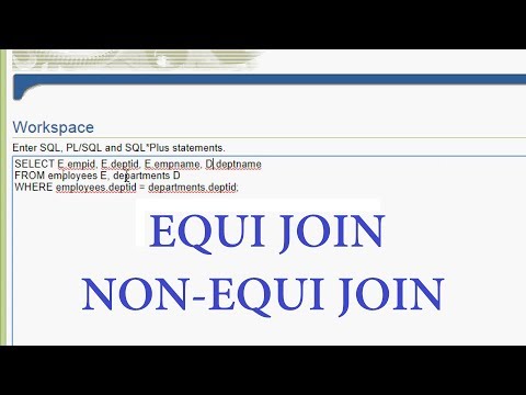 Oracle Tutorial - Equi Join | Non-Equi Join