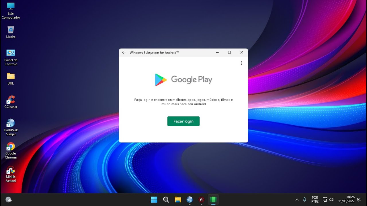 WINDOWS 11 22H2 ANDROID PRIME + GOOGLE PLAY STORE 