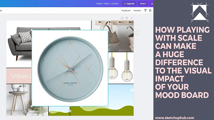 Interior Design Mood Board in Canva - Scaling Images - Sneak Preview #1