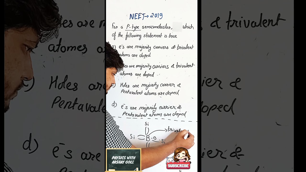 For P-type semiconductor, which of the following statement is true (NEET-2019)