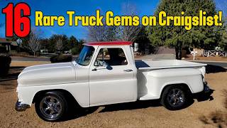 Hidden Gems: 16 Rare Classic Trucks for Sale by Owner on Craigslist!