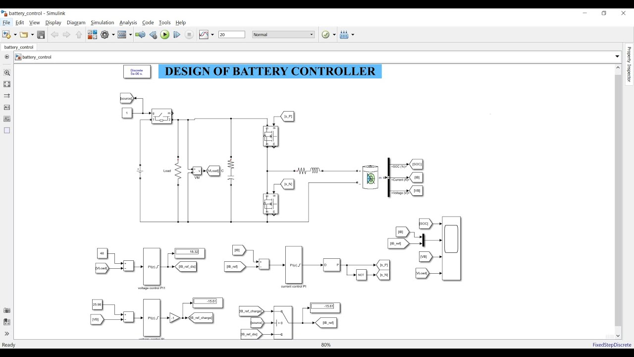 Battery Controller Design - Bidirectional DC-DC converter - File Exchange -  MATLAB Central