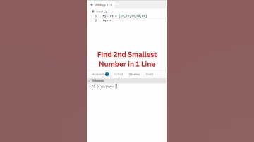 Find 2nd Smallest Number in 1 Line | Python Trick!