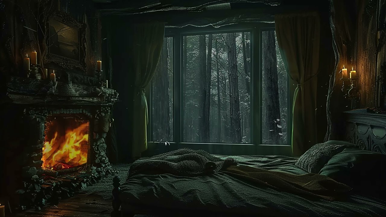 Heavy Rain on Leaves & Roof | Feel Safe, Unwind & Return to Simpler Times