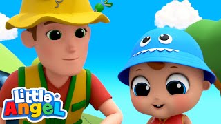 Down By The Lake | |  Little Angel Color Songs & Nursery Rhymes | Learn Colors & Shapes