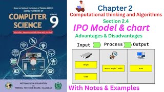Class 9 Computer Science  Chapter 02  | Section 2.4 | IPO Model & chart | FBISE new syllabus Guide