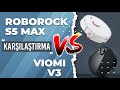VIOMI V3 vs ROBOROCK S5 MAX SİLME(MOP) KARŞILAŞTIRMA PART 5 (Türkçe)