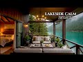 Soft Rain &amp; Smooth Jazz – Lakeside Calm at a Cozy Mountain Cabin
