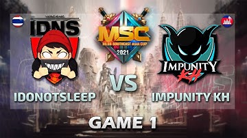 IDNS vs IMPUNITY [GAME 1] [English] MSC Group Stage Day 3 | MLBB Southeast Asia Cup 2021