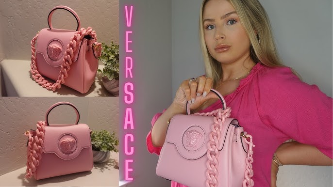 Shop VERSACE 2022-23FW VERSACE ☆LA MEDUSA SMALL TWEED HANDBAG☆DBFI040-1A05253_6B12V  by aamitene