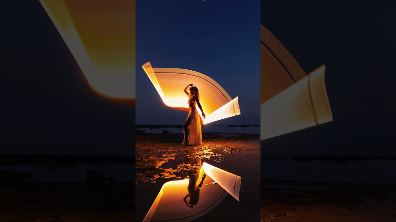 A mesmerizing display of artistry and light under the moon