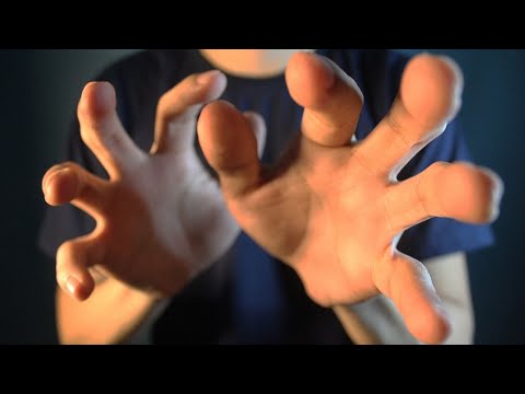 ASMR Hand movements/ Face touching/ tickle with Mouth sounds