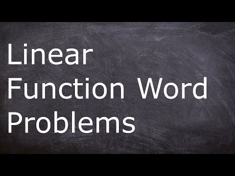 Linear Function Word Problems