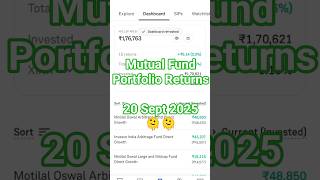 My Mutual Fund Portfolio Review | 20th September 2025 |Groww App SIP Update #stockmarket #sip @Groww